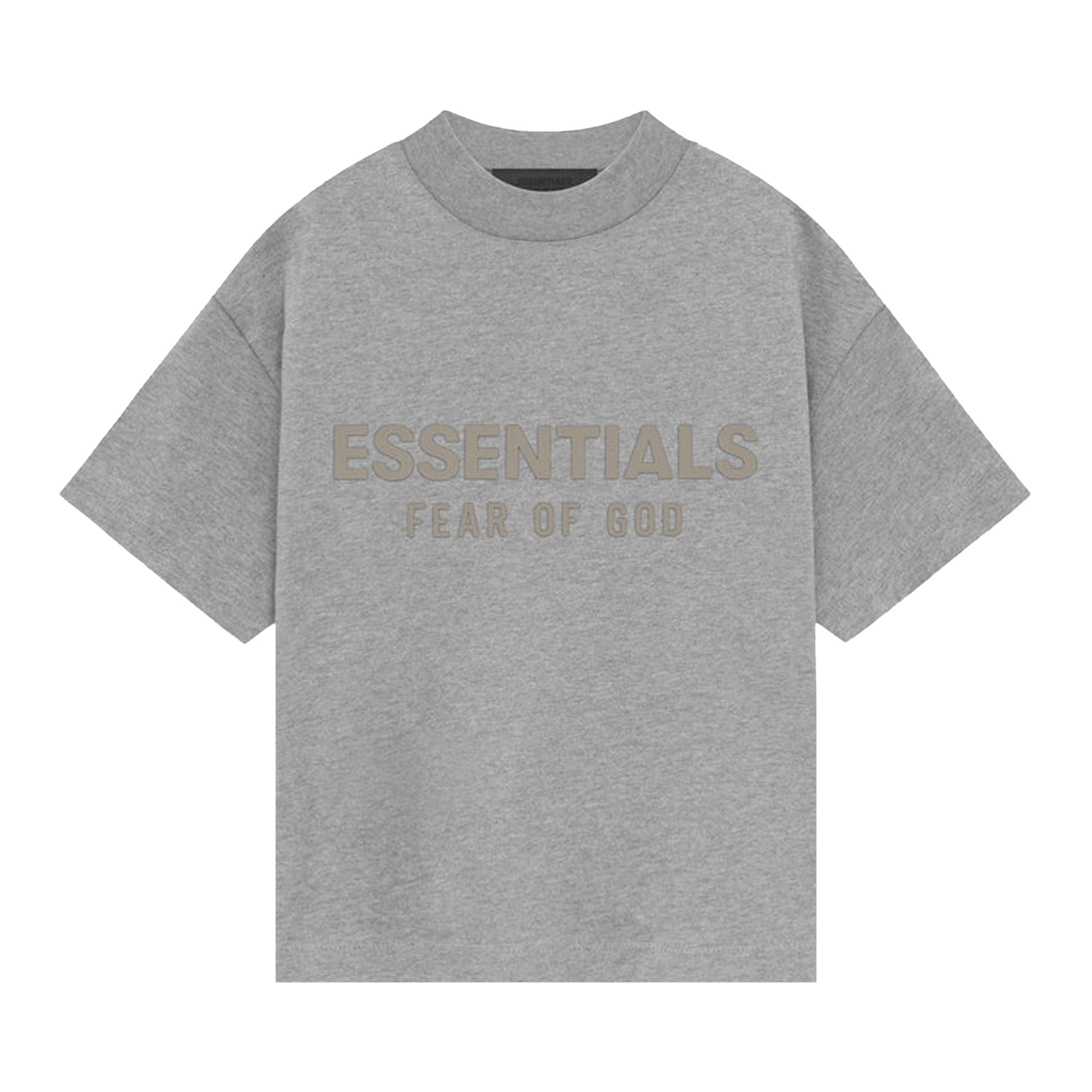 Fear of God Essentials Kids Short-Sleeve Tee 'Dark Heather Oatmeal' | Grey | Kid's Size 8