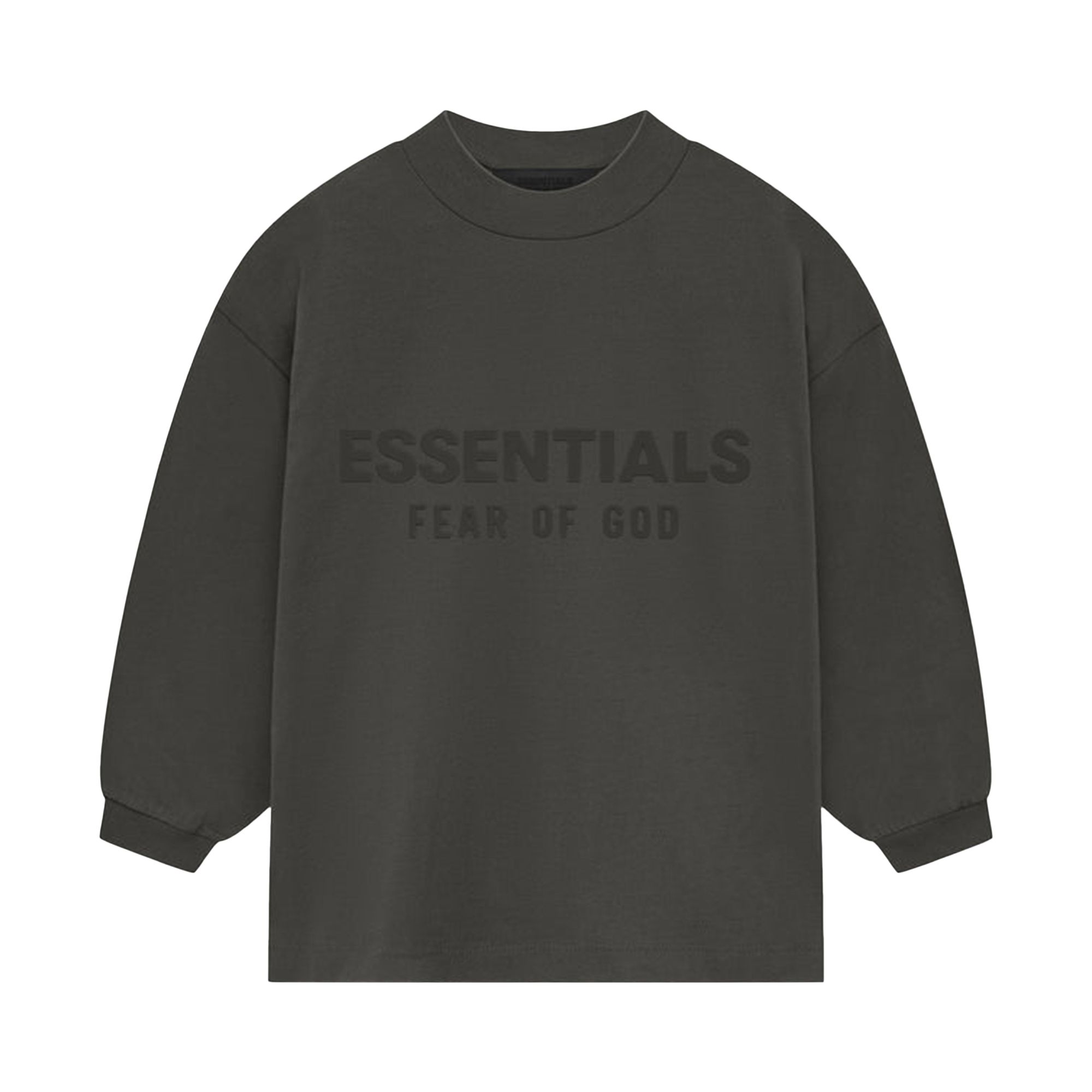 Fear of God Essentials Kids Long-Sleeve Tee 'Ink' | Black | Kid's Size 12