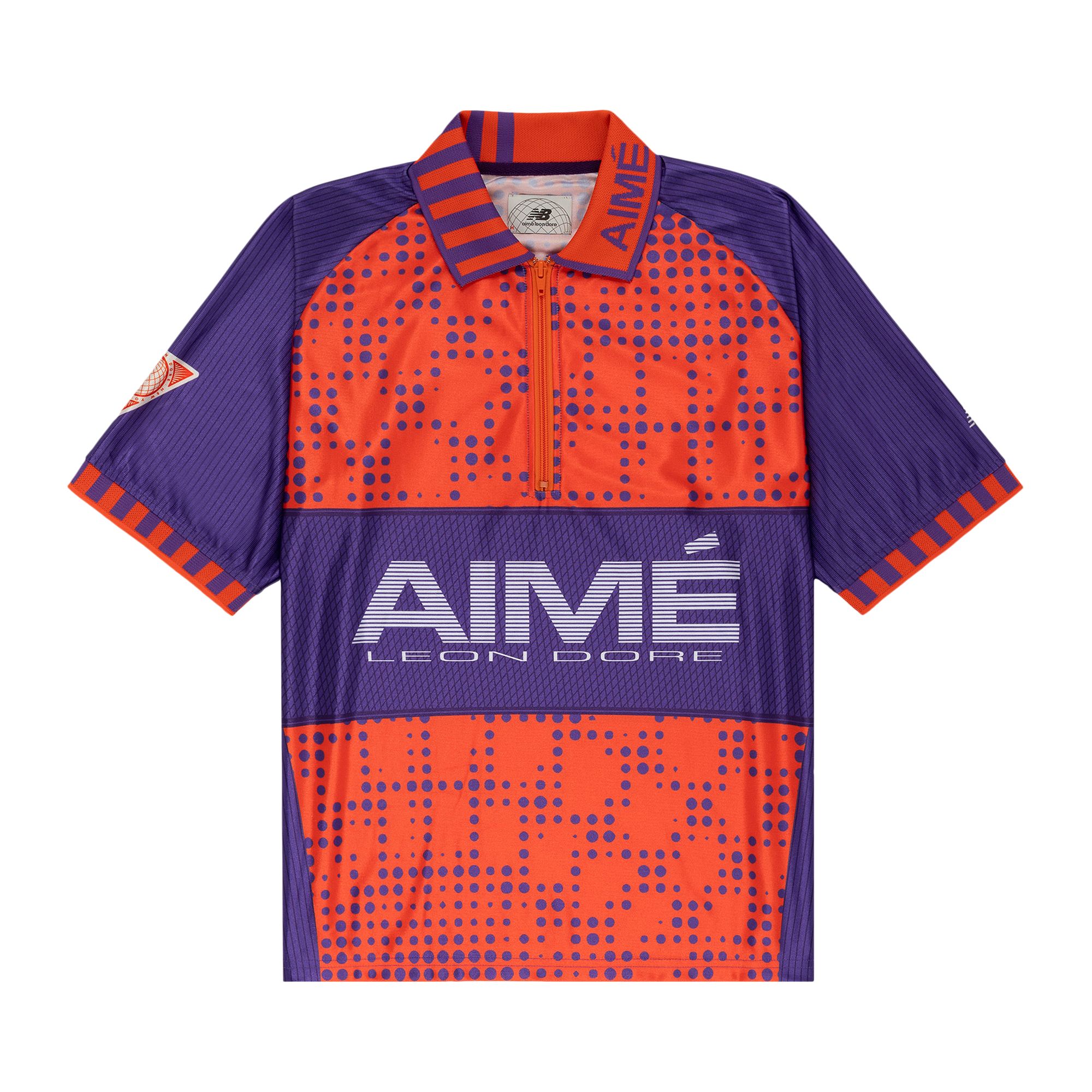 Pre-owned Aimé Leon Dore X New Balance Sport Zip Polo 'purple/orange' | Multi-color | Men's Size M