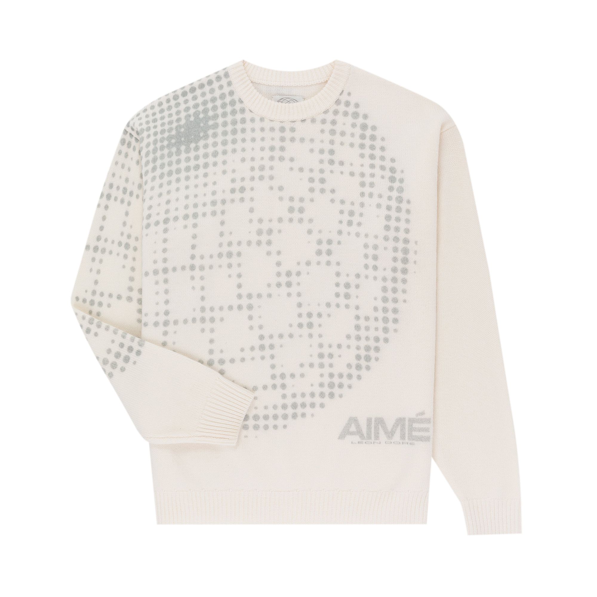Pre-owned Aimé Leon Dore X New Balance Geo Print Crewneck Sweater 'pristine' | Cream | Men's Size Xl In White
