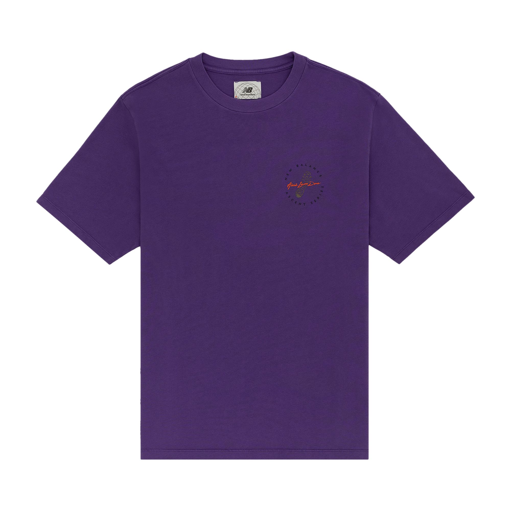 Pre-owned Aimé Leon Dore X New Balance Garment Dyed Logo Tee 'purple' | Men's Size M