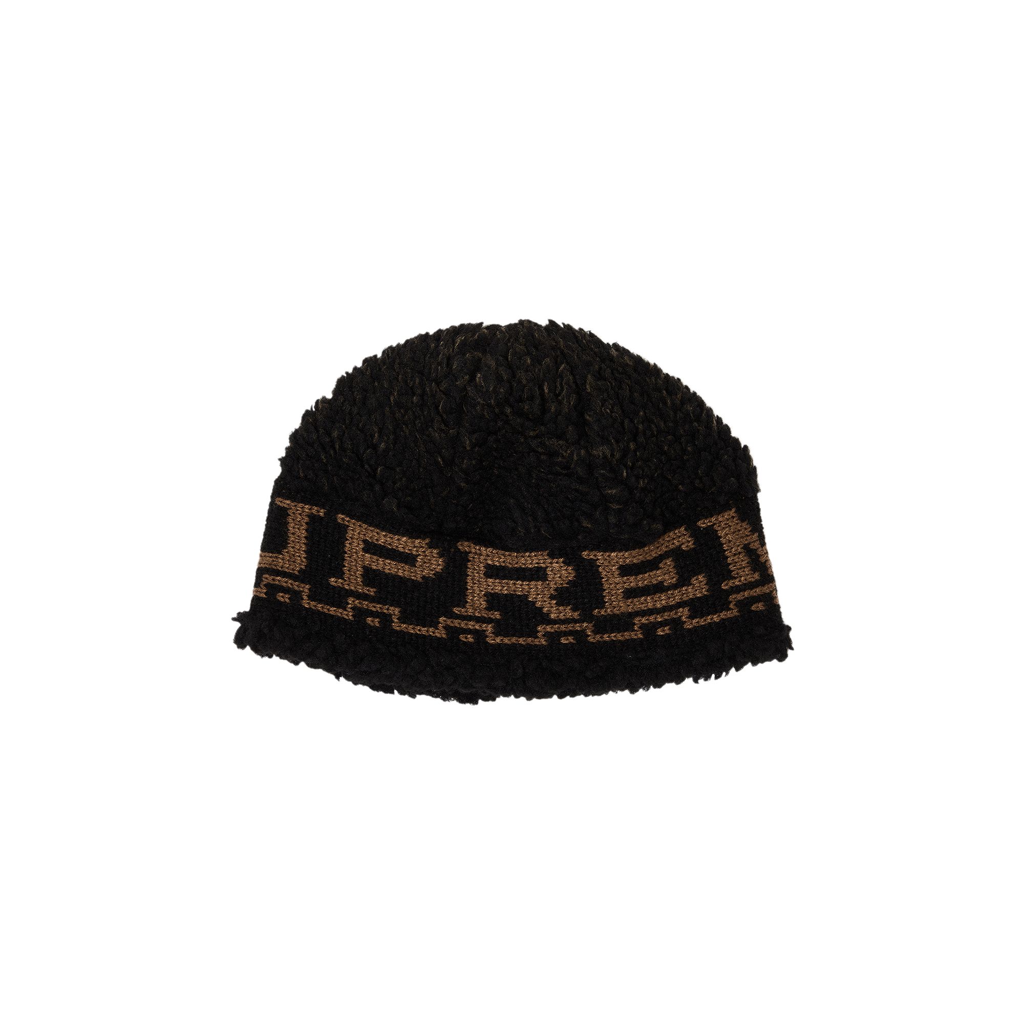 Supreme Sherpa Logo Beanie 'Black' | Men's Size Onesize
