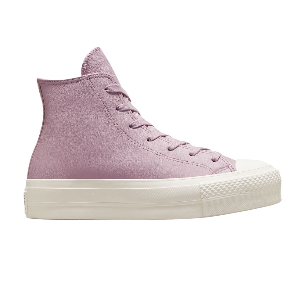 Pre-owned Converse Wmns Chuck Taylor All Star Lift Platform Leather High 'phantom Violet' In Purple