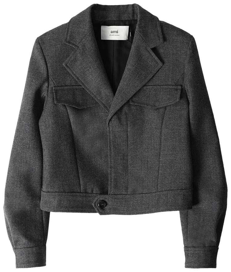 Buy Ami Short Jacket 'Grey' H22FBV025 285 050 GOAT UK