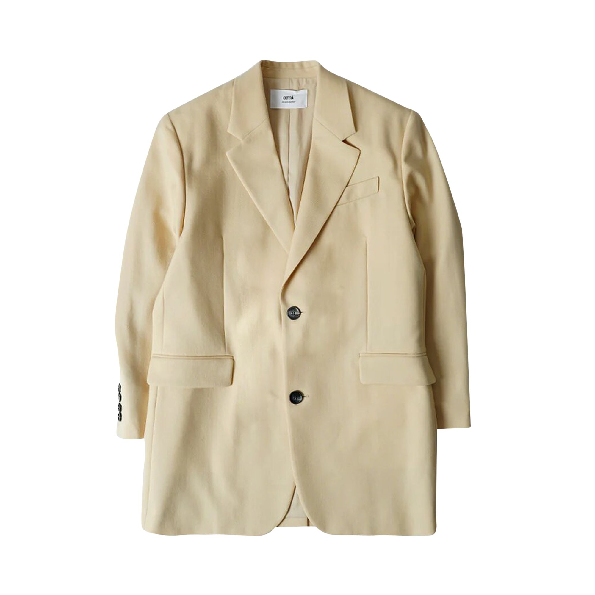 Pre-owned Ami Alexandre Mattiussi Ami Two Button Jacket 'vanilla' | Tan | Women's Size 38