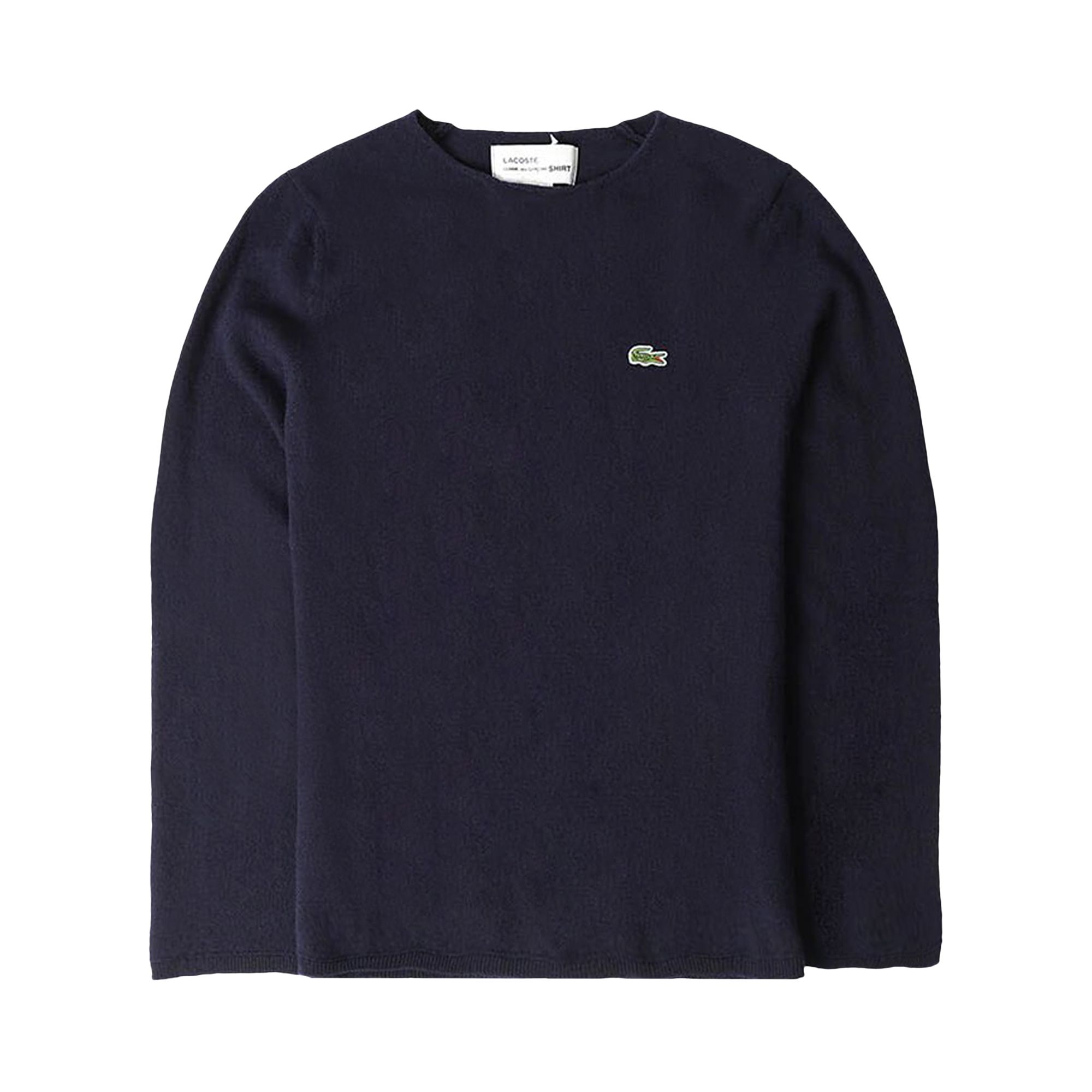 Pre-owned Comme Des Garçons Shirt X Lacoste Knit Sweater 'navy Blue' | Men's Size S