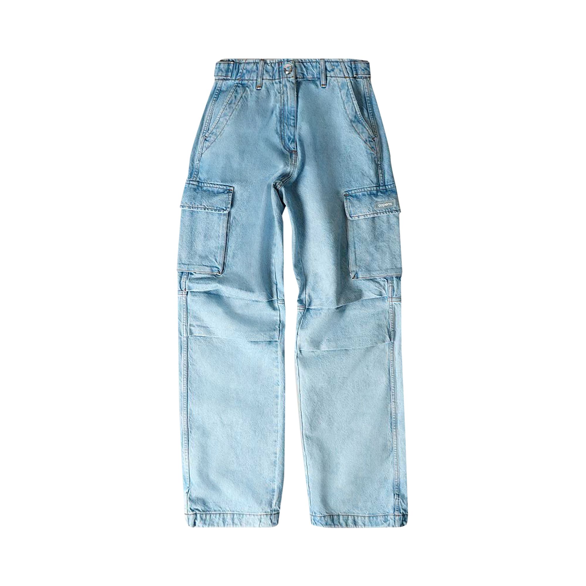 Pre-owned Coperni Denim Cargo Trousers 'blue' | Women's Size 40
