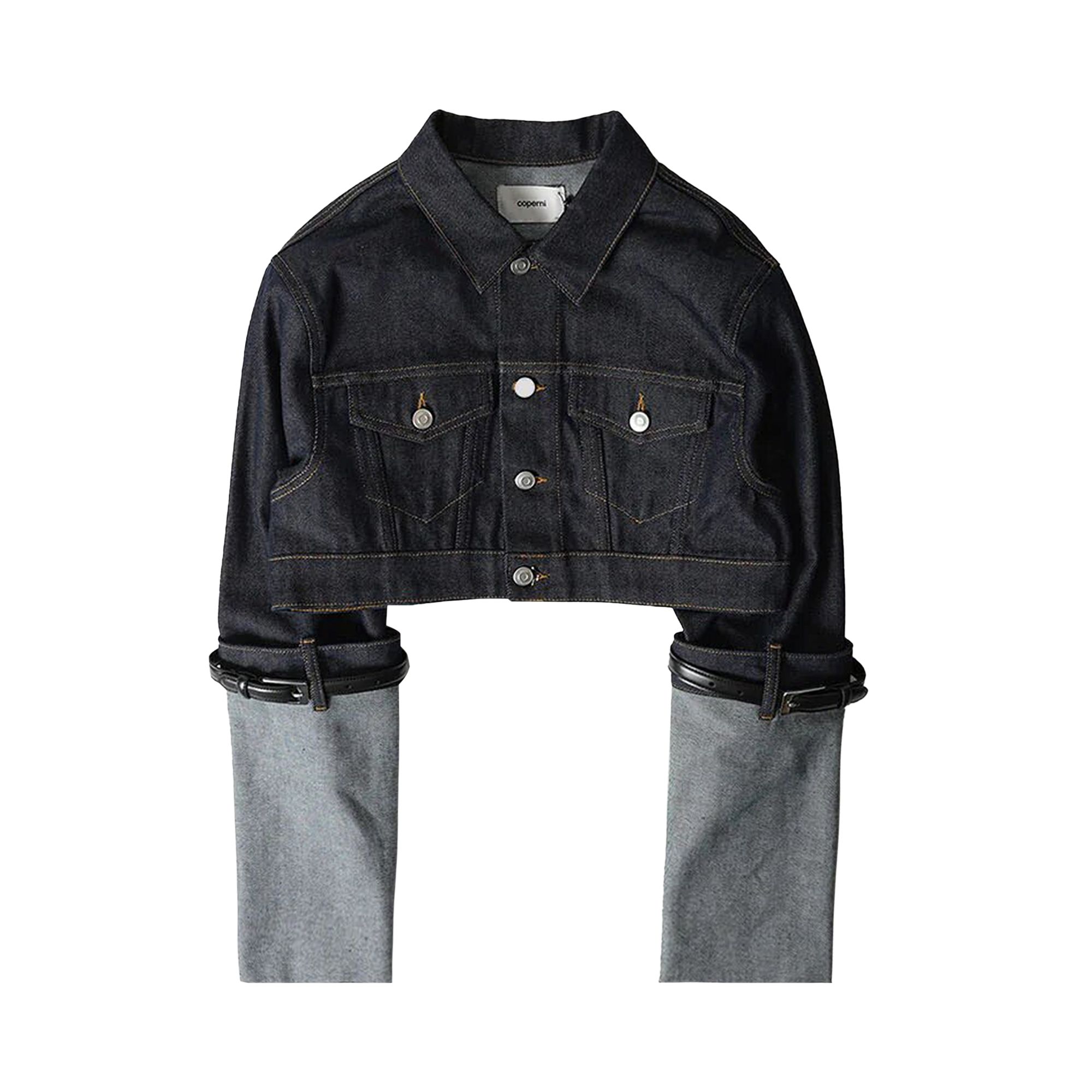 Coperni Cropped Hybrid Denim Jacket 'Blue' | Women's Size 38