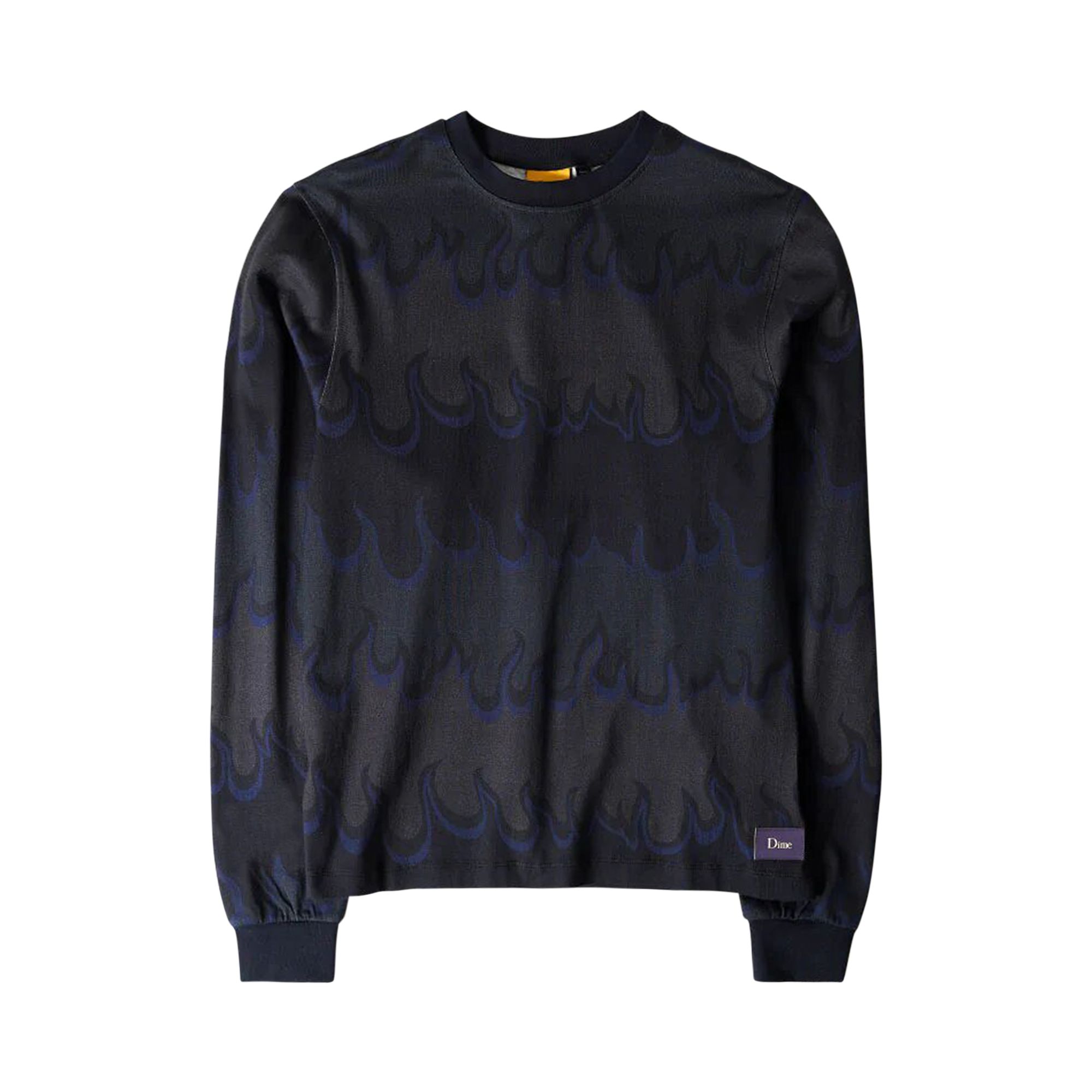 Pre-owned Dime Space Flame Long-sleeve Shirt 'black'