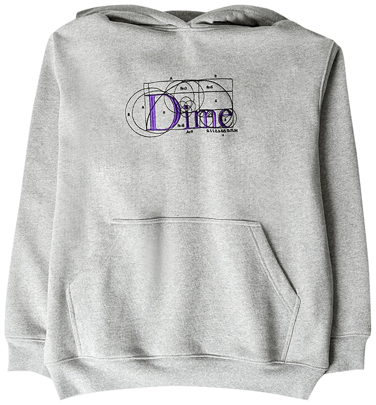 Dime top hoodie grey