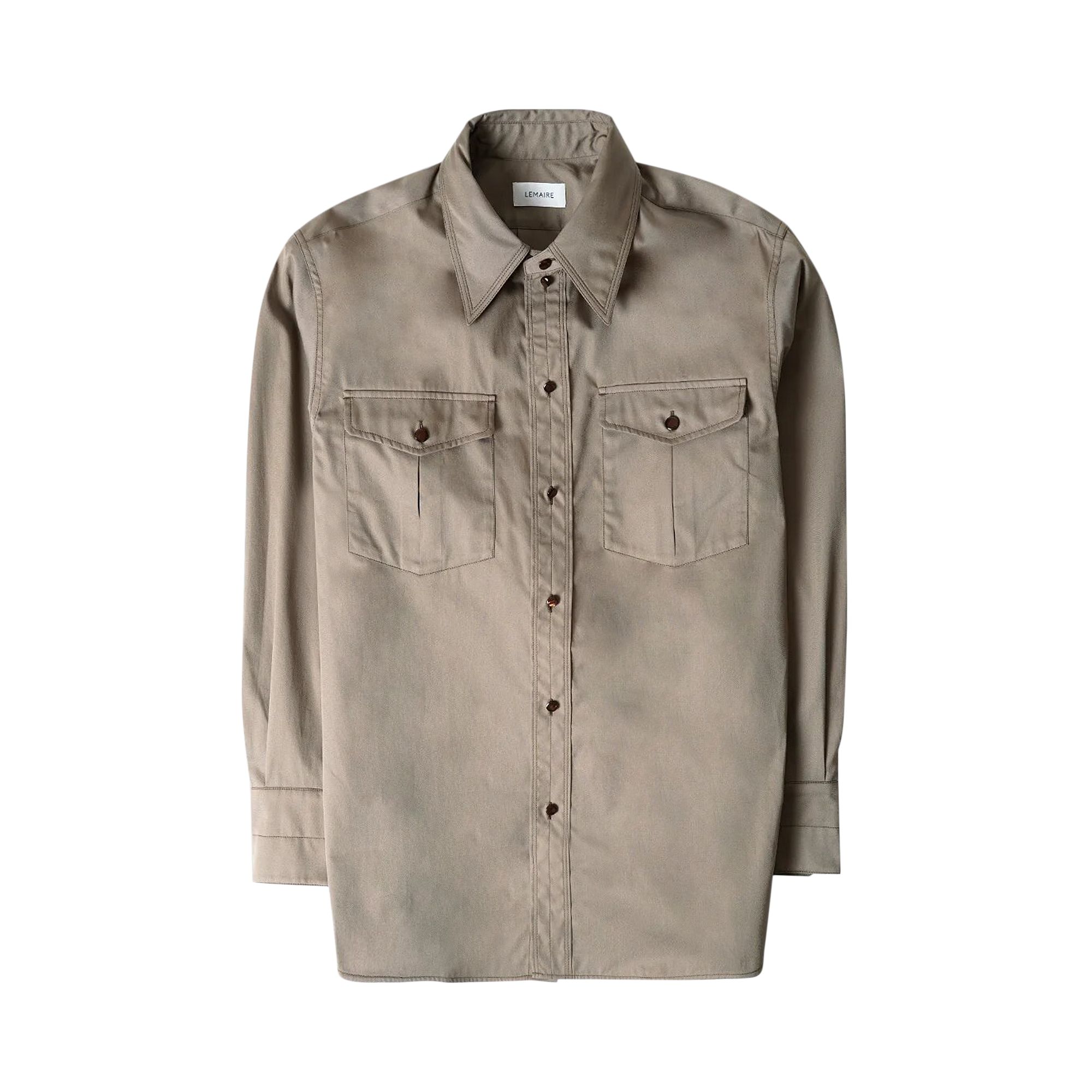 Pre-owned Lemaire Wrap Overshirt 'brown' | Men's Size 46
