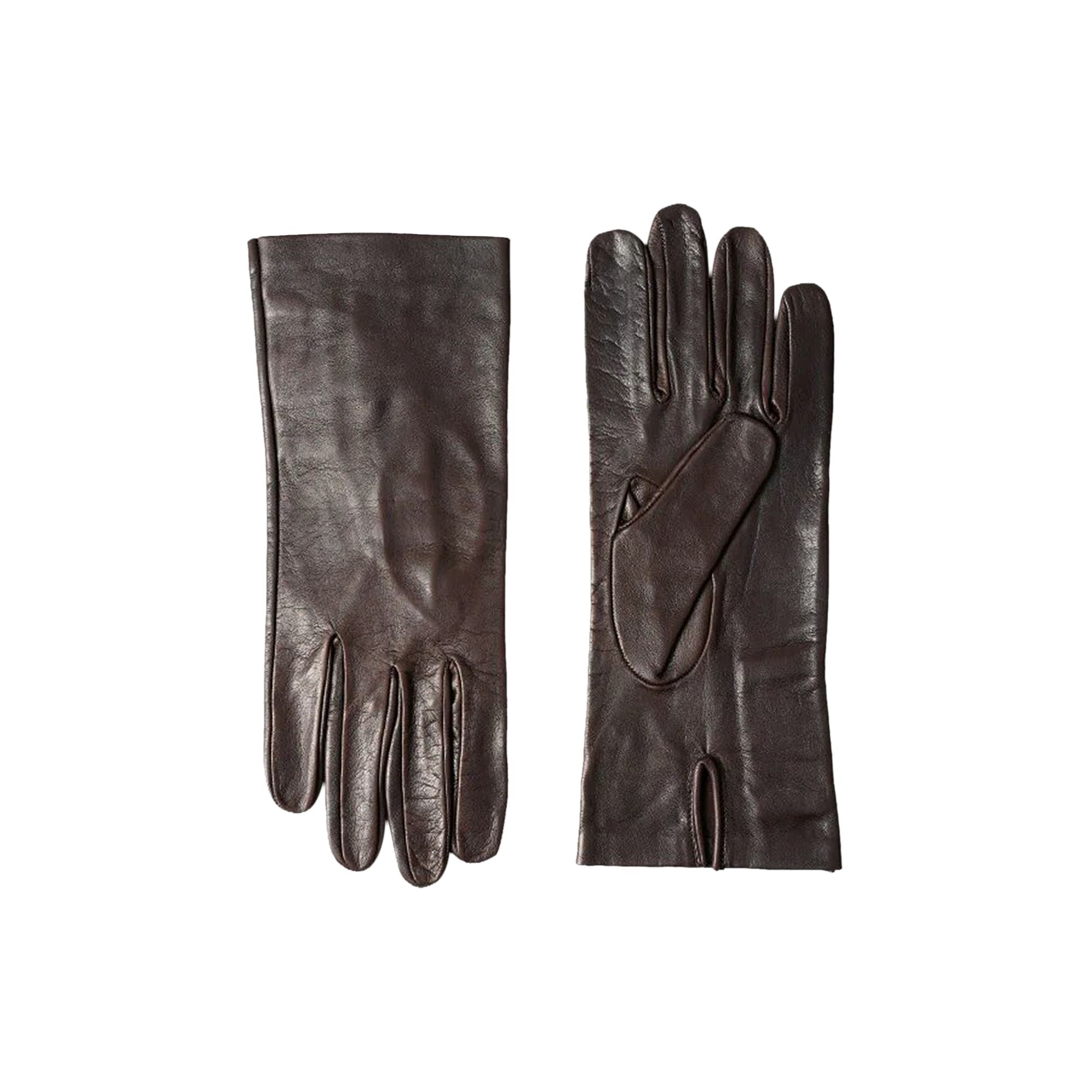 Pre-owned Maison Margiela Leather Gloves 'brown' | Men's Size L