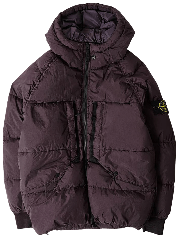 Buy Stone Island Zip Up Puffer Jacket Burgundy 791540723 V0011
