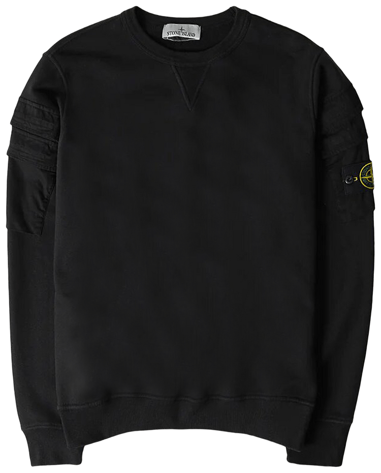 Buy Stone Island Double Sleeve Pocket Sweatshirt Navy Blue