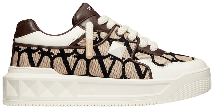 VALENTINO|SNEAKERS (5Y0S0G37 IFF KFN / 5Y2S0G37 IFF KFN Buy Valentino One Stud XL Low 'Toile Iconographe - Natural