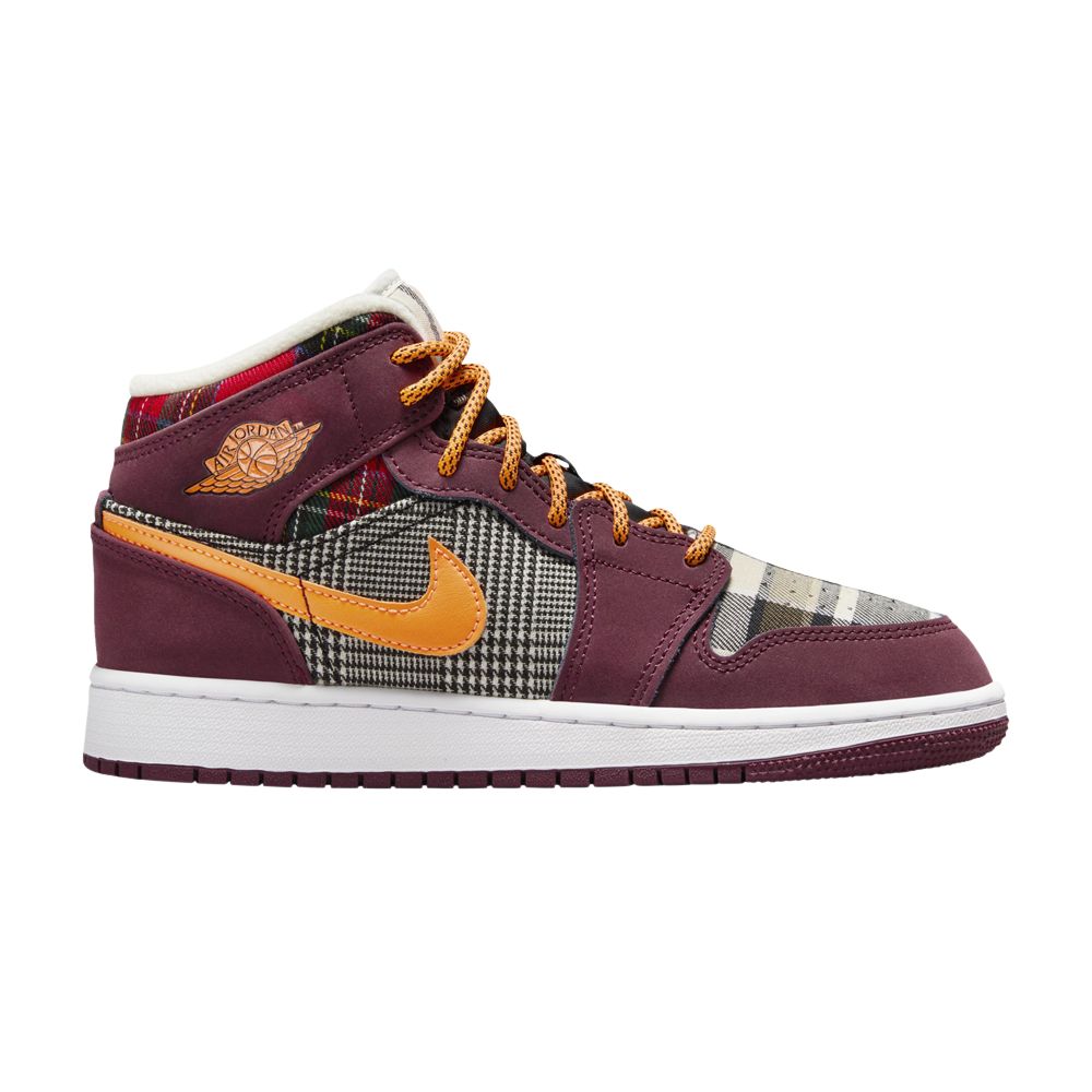 Air Jordan 1 Mid SE GS 'Plaid' - FD5460-608