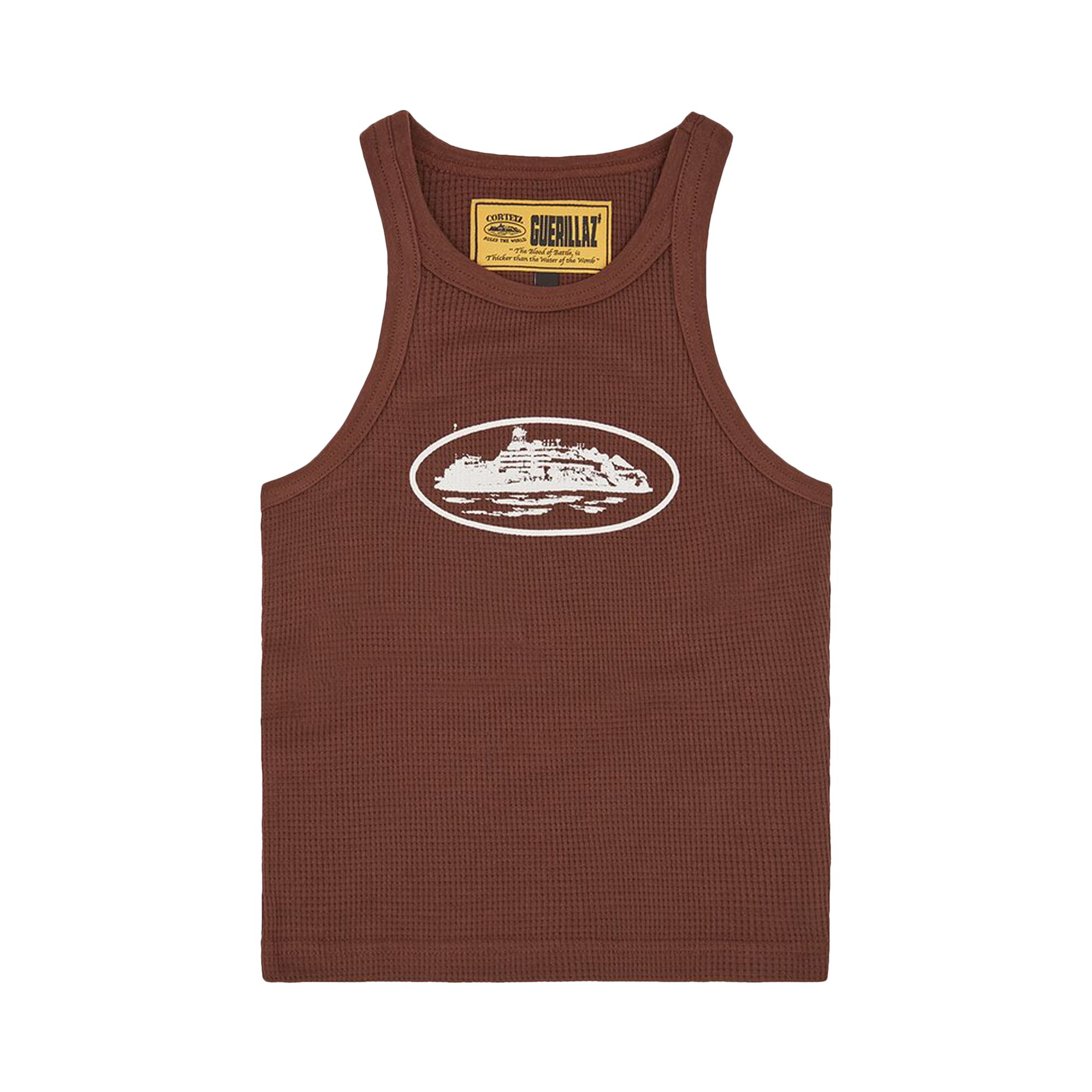Pre-owned Corteiz Alcatraz Tank Top 'brown'