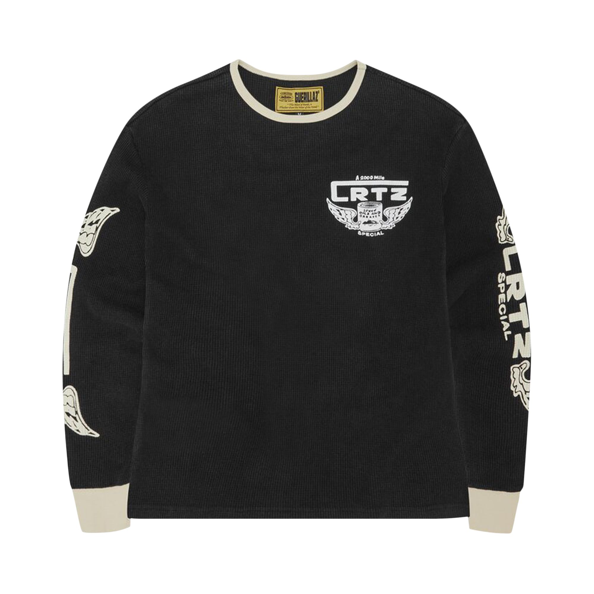Pre-owned Corteiz Gasolina Waffle Long-sleeve 'black' | Men's Size M