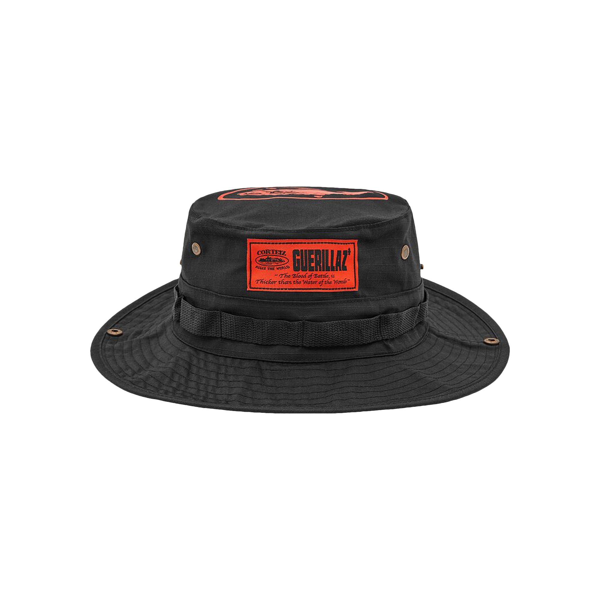 Corteiz Guerillaz* Bucket Hat 'Black/Red' | Men's Size S/M
