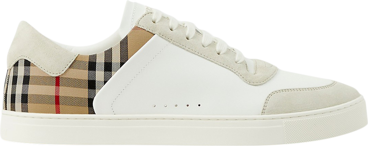 Burberry Check Panelled Sneakers 'Natural White Archive Beige'