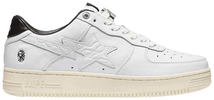 Size 12.0 BAPE BLACK x Bapesta White Black
