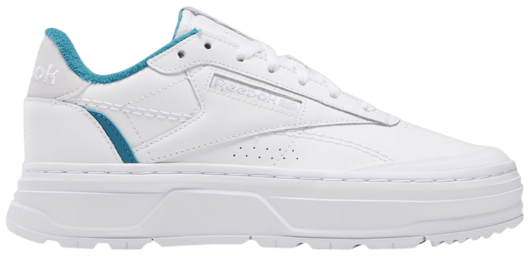 Reebok Wmns Club C Double Geo White Seaport Teal