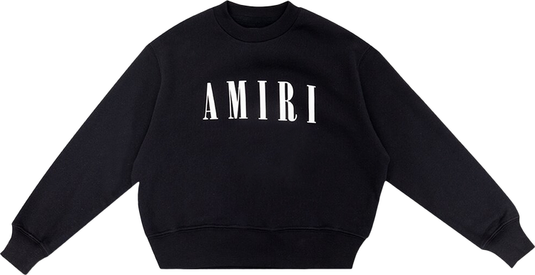 Buy Amiri Logo Crewneck 'Black' - PF22KJL002 001 BLAC | GOAT