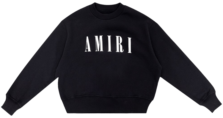 Buy Amiri Logo Crewneck 'Black' - PF22KJL002 001 BLAC | GOAT