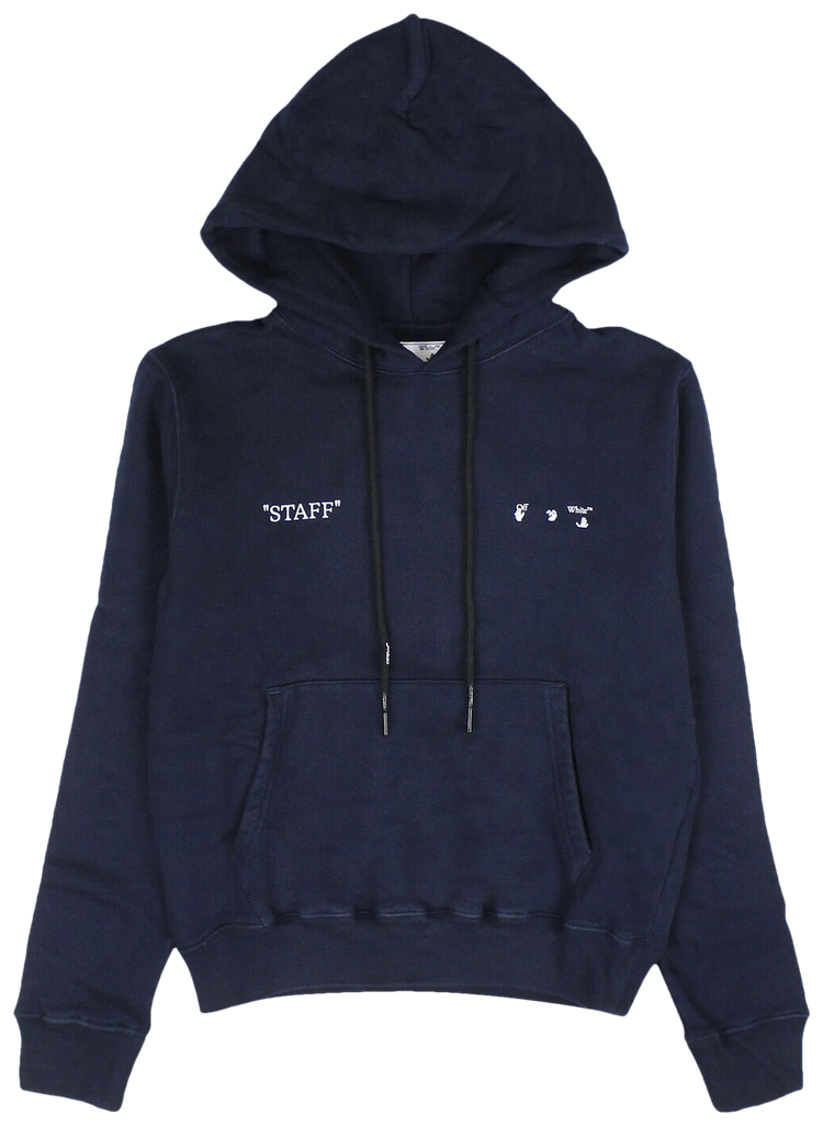 Off white dark blue hoodie cheap