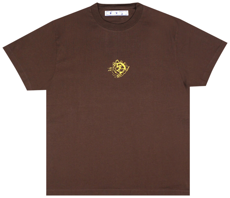 Brown off white best sale shirt