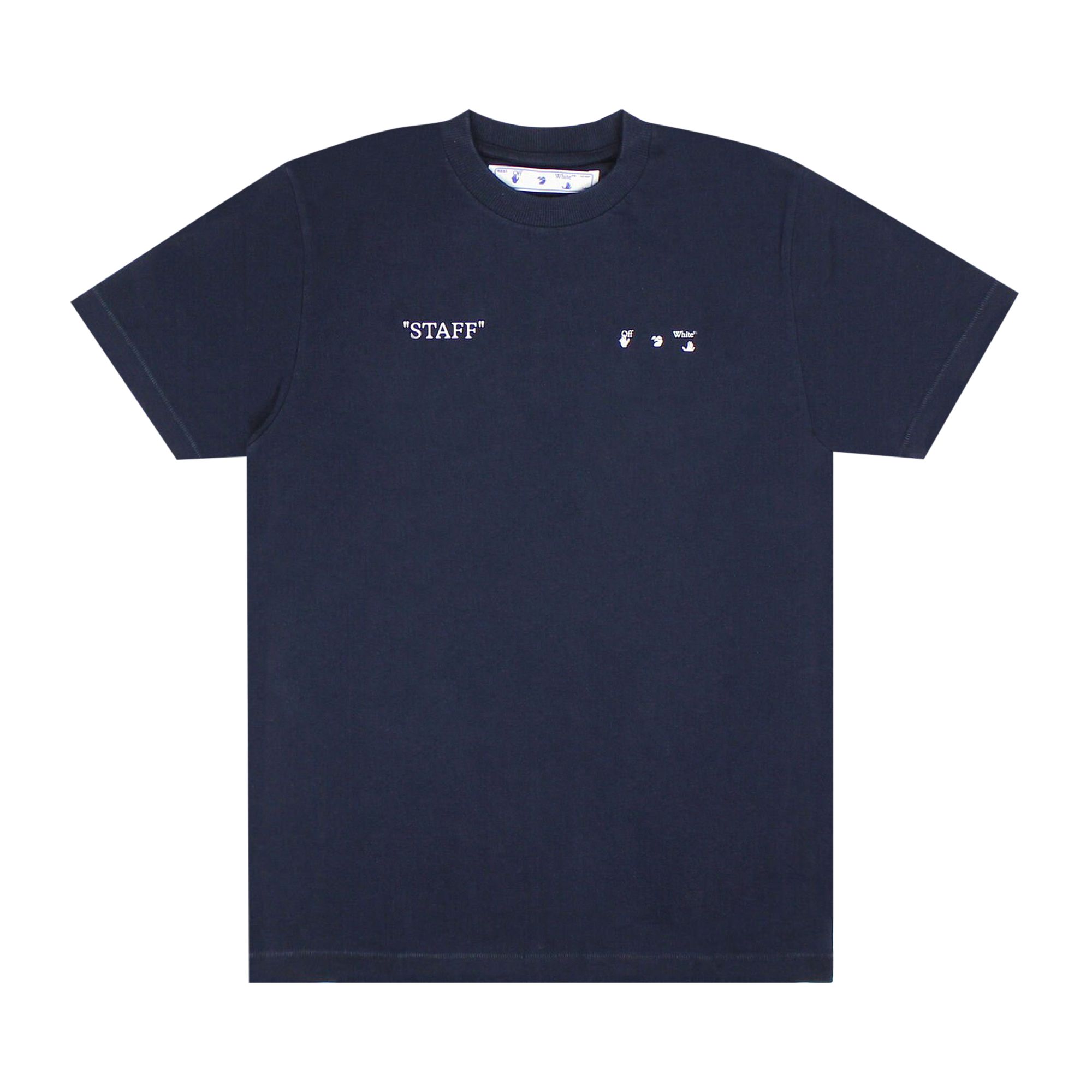 Pre-owned Off-white Staff T-shirt 'blue/white'