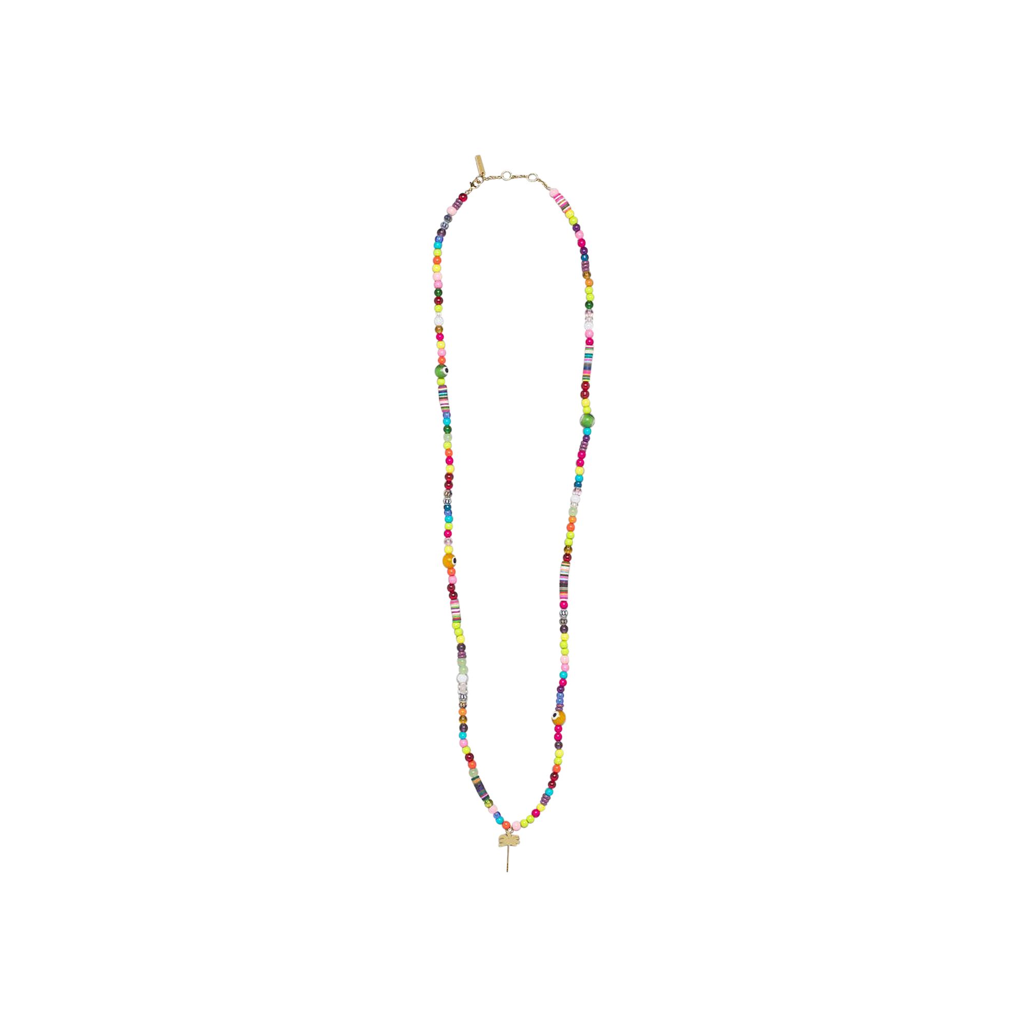 Pre-owned Palm Angels Long Logo Necklace 'multicolor' In Multi-color