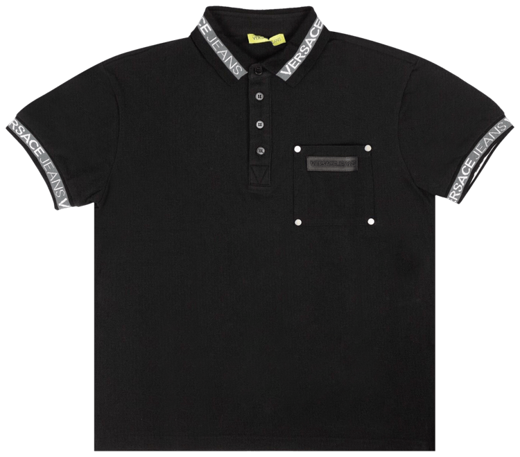 Buy Versace Polo Shirt 'Black' B3GQB7P3 BLAC GOAT