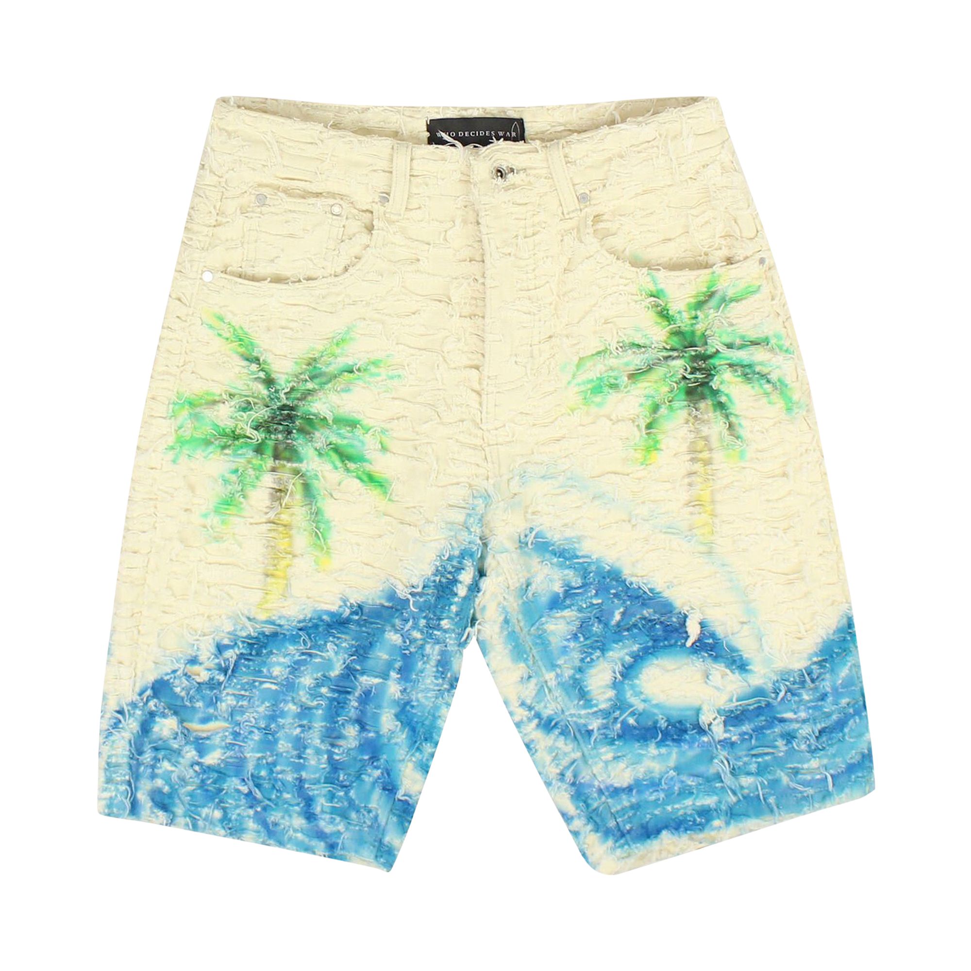 Pre-owned Who Decides War Farley Hill Denim Shorts 'multicolor' In Multi-color