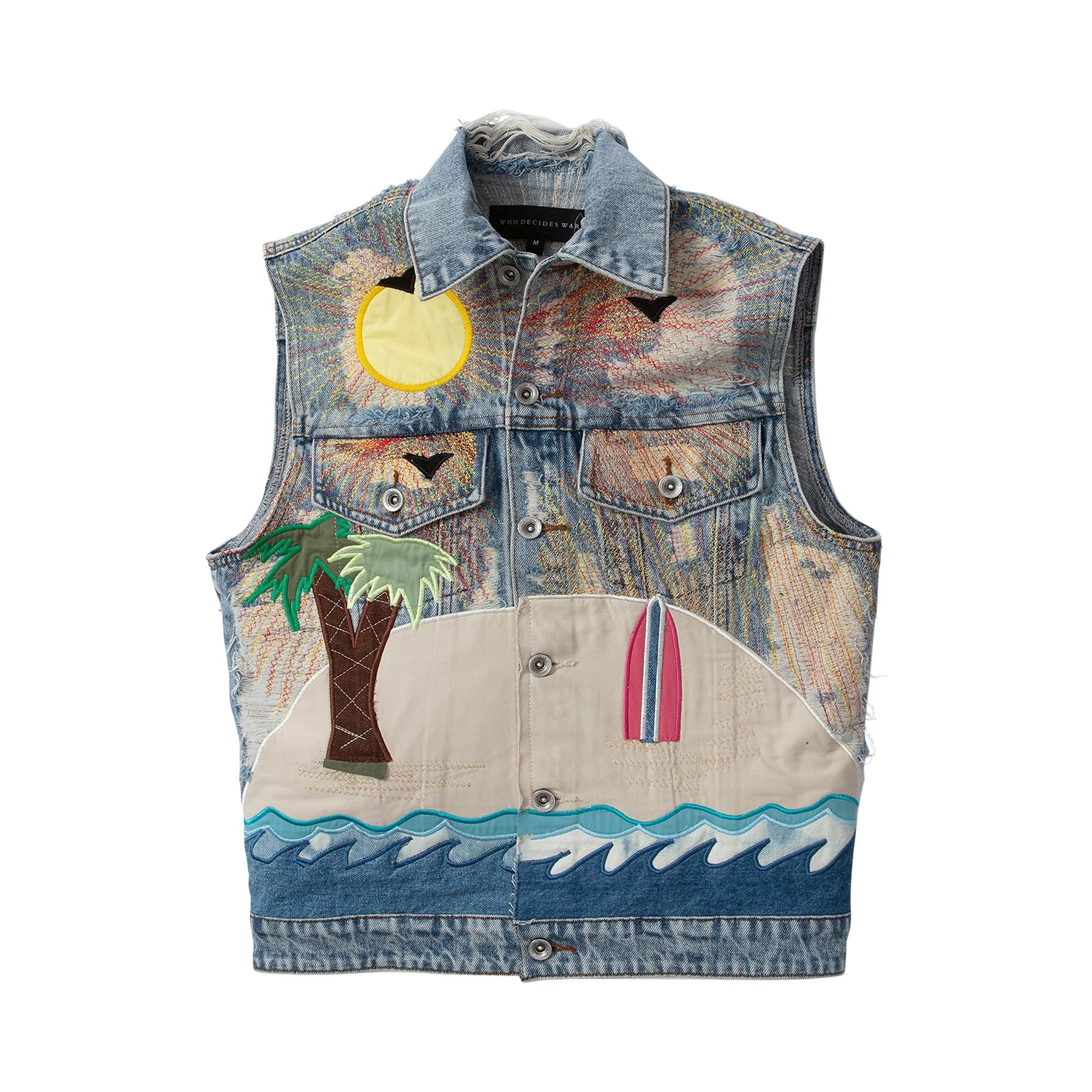 Pre-owned Who Decides War X Pale Usa Seaboard Vest 'multicolor' In Multi-color