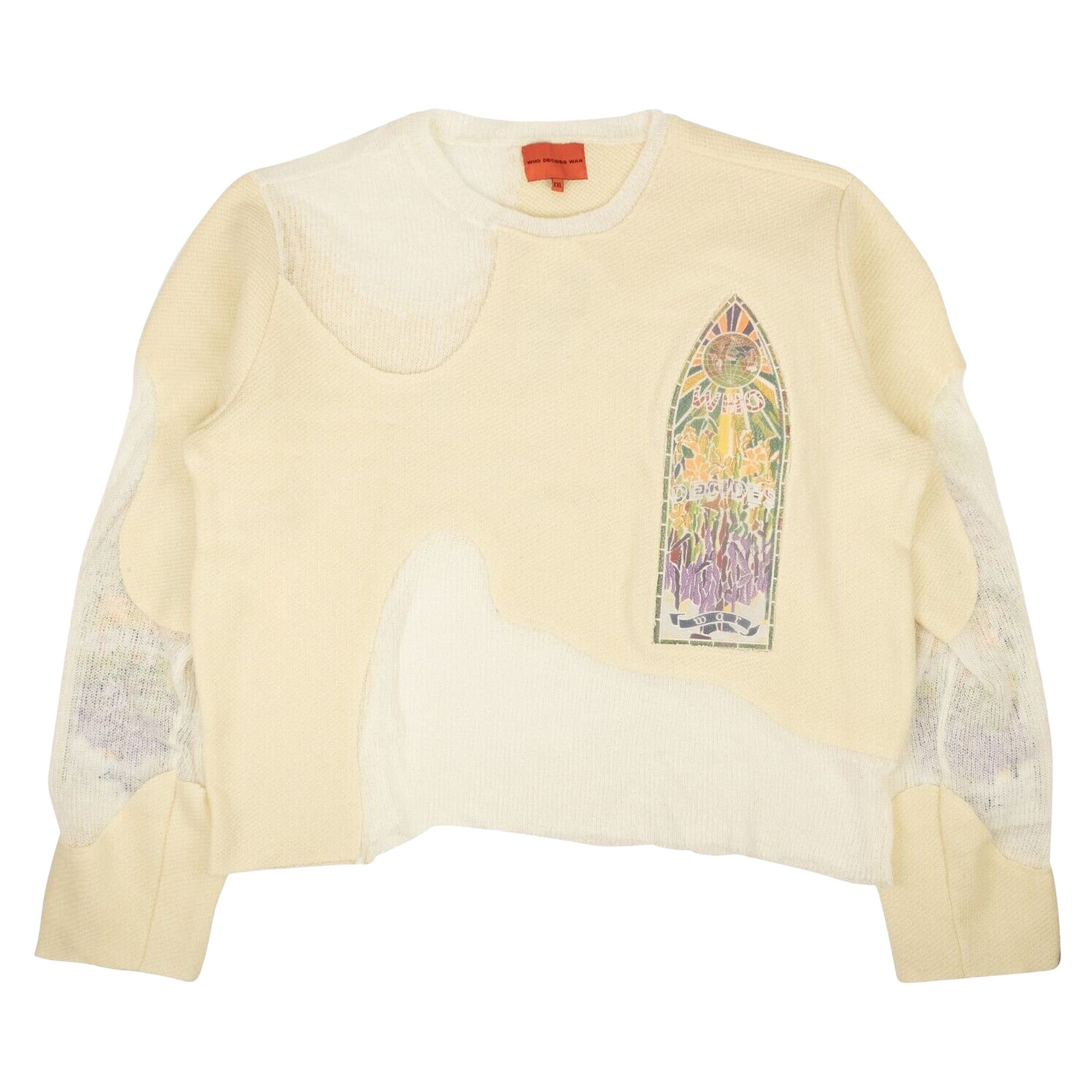 Pre-owned Who Decides War Veiled Collegiate Pullover 'white' | Men's Size L