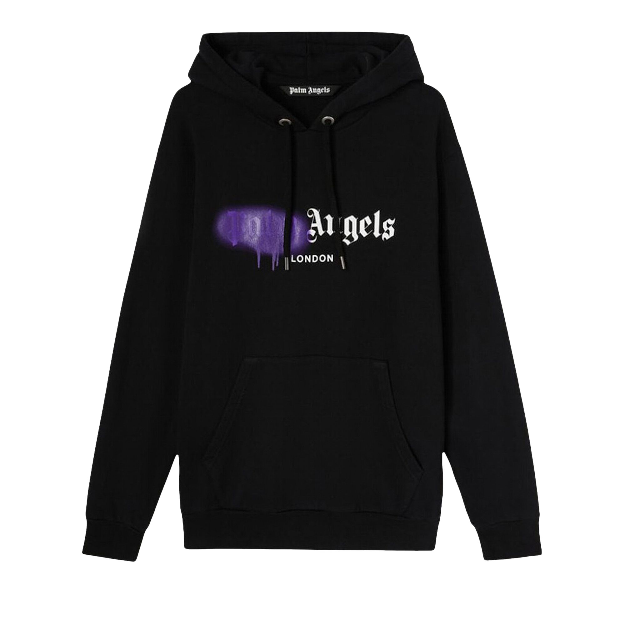 Palm Angels London Sprayed Hoodie 'Black' | Men's Size XL