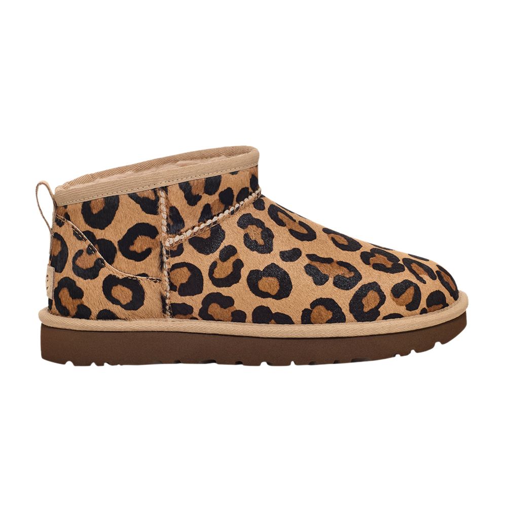 Pre-owned Ugg Wmns Classic Ultra Mini Boot 'spotty' In Brown