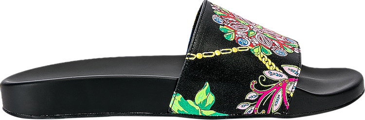 Versace Slide Black Floral