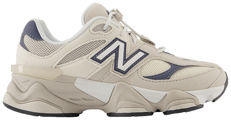 New Balance 9060 Little Kid Wide Moonrock Linen Lace Toggle