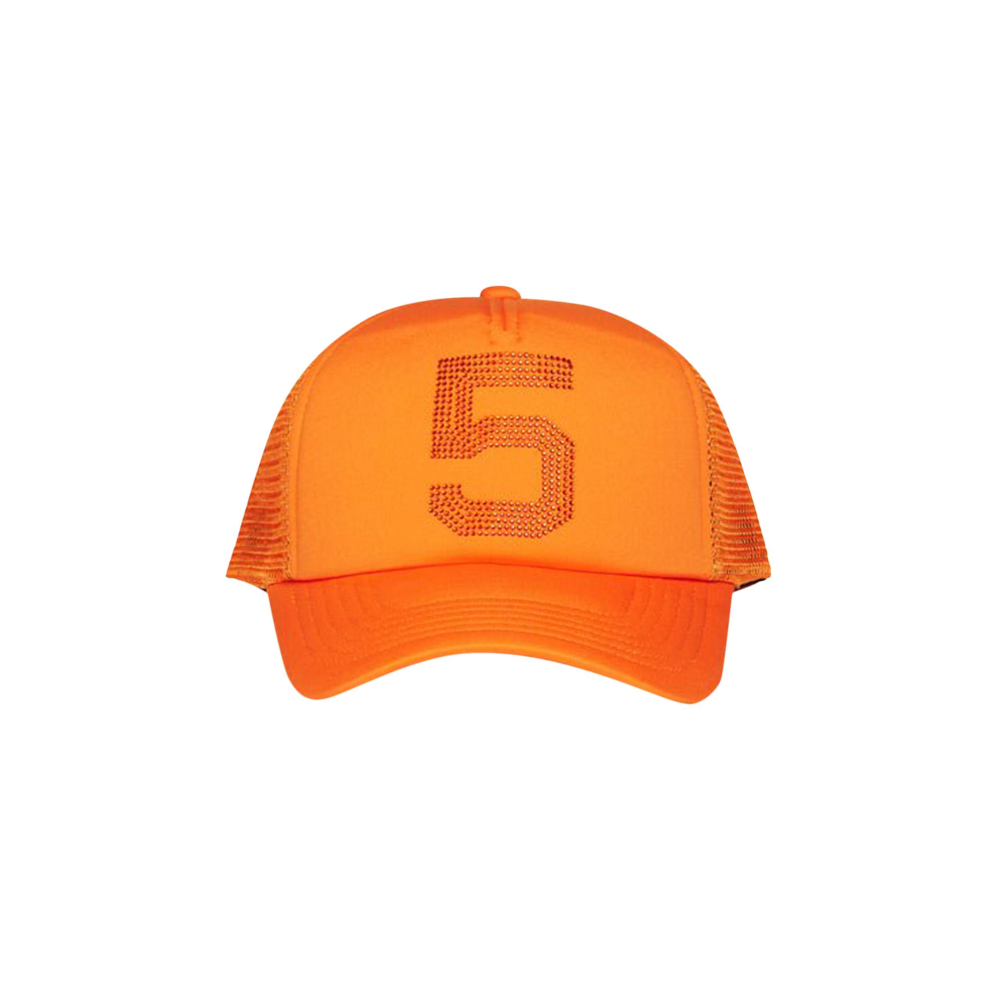 Pre-owned Sp5der 5 Trucker Hat 'orange'