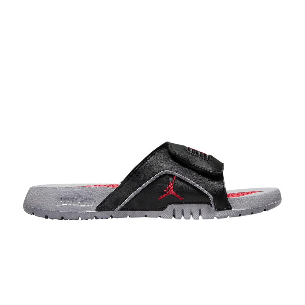 Pre-owned Air Jordan Jordan Hydro 4 Retro Slide Gs 'black Cement' | Kid's Size 7