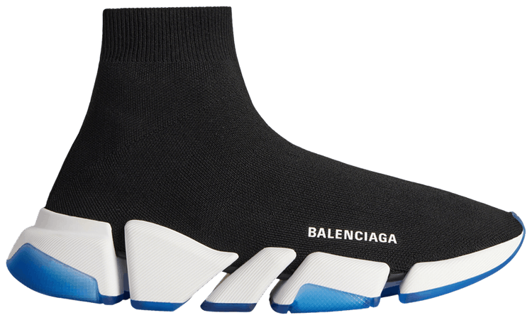 Balenciaga Speed 2.0 Sneaker 'Black White Blue'