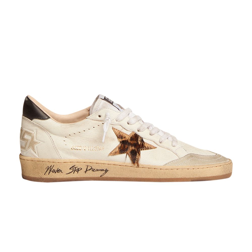 Pre-owned Golden Goose Wmns Ball Star 'never Stop Dreaming - Leopard' | White | Women's Size 37