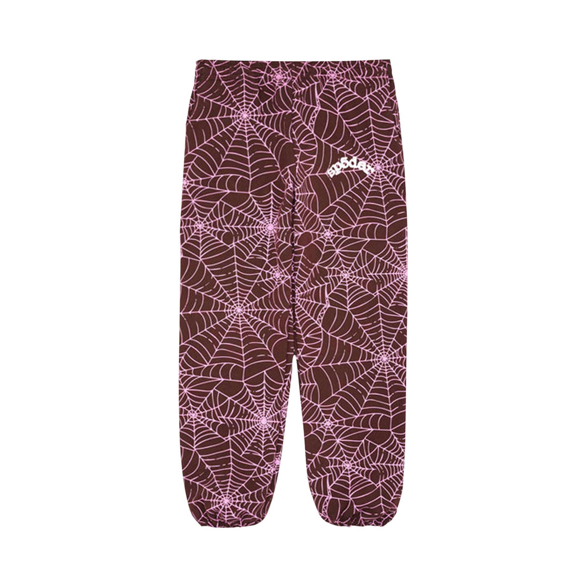 Sp5der All Over Print Sweatpants 'Brown' | Men's Size M