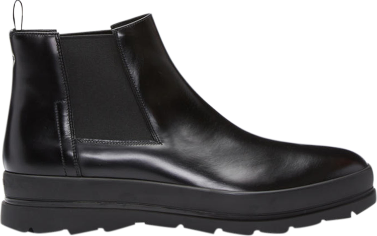 Prada Brushed Leather Ankle Boot 'Black'