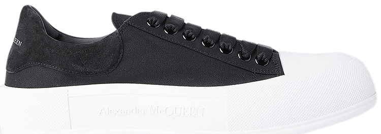 Alexander McQueen Deck Lace-Up Plimsoll 'Black White'