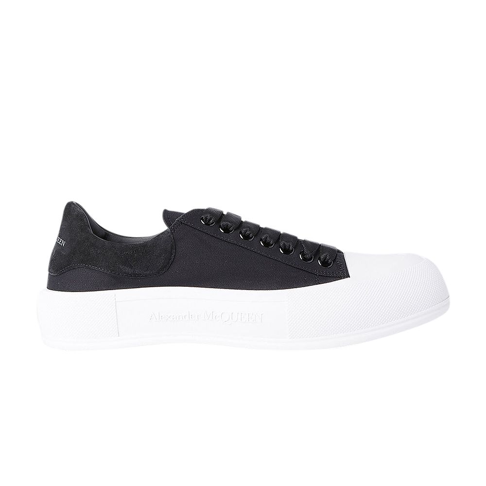 Pre-owned Alexander Mcqueen Deck Lace-up Plimsoll 'black White' | Men's Size 41