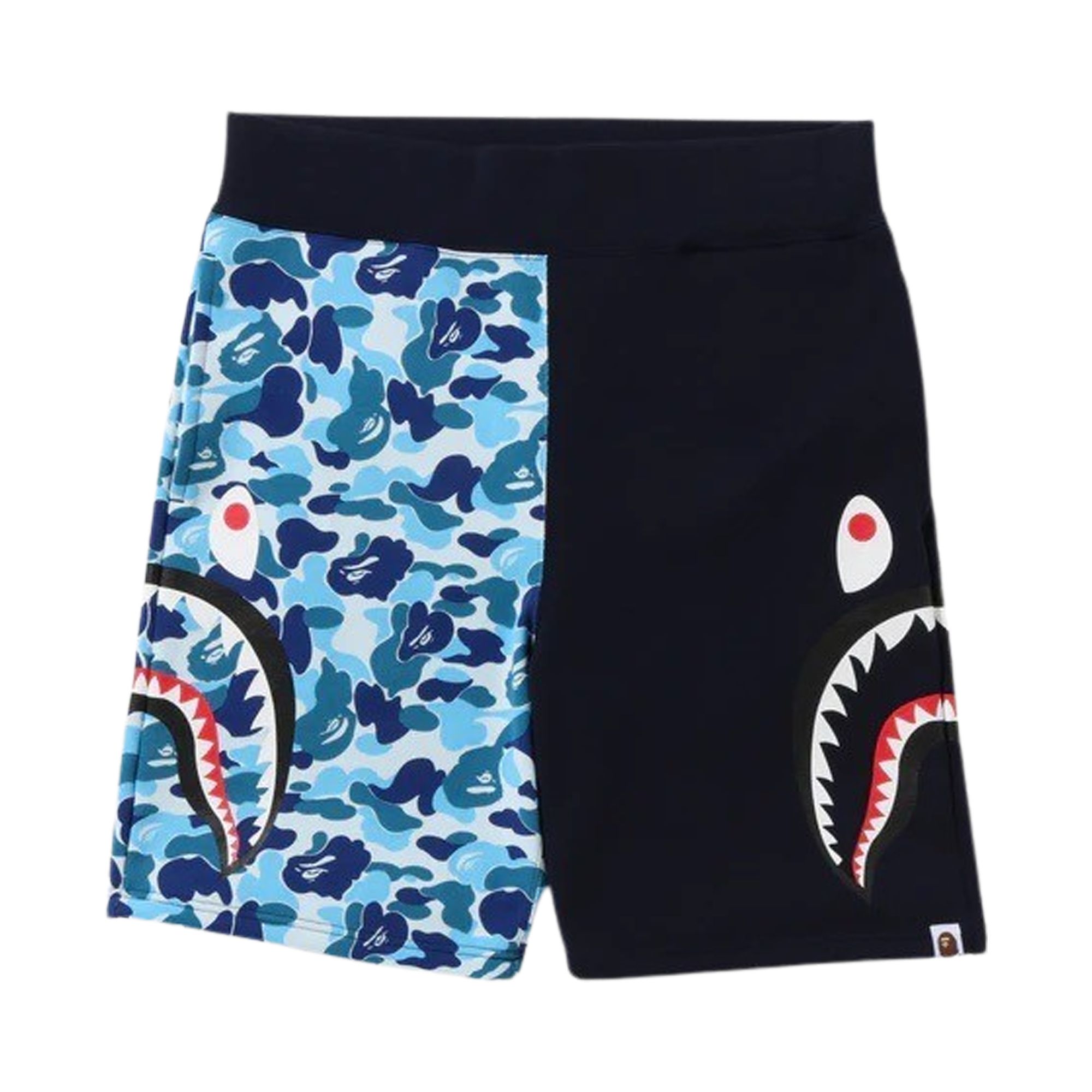 BAPE ABC Camo Side Shark Sweatshorts 'Blue' | Men's Size M