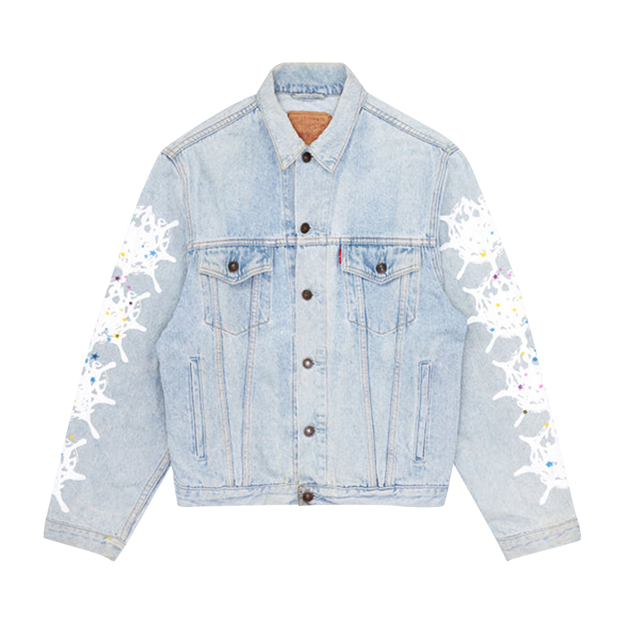 Sp5der Vintage Web Trucker Jacket 'Denim' | Blue | Men's Size M